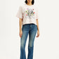 Women's 726 Blue Flared Fit High Rise Jeans - Front View