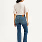 Women's 726 Blue Flared Fit High Rise Jeans - Back View