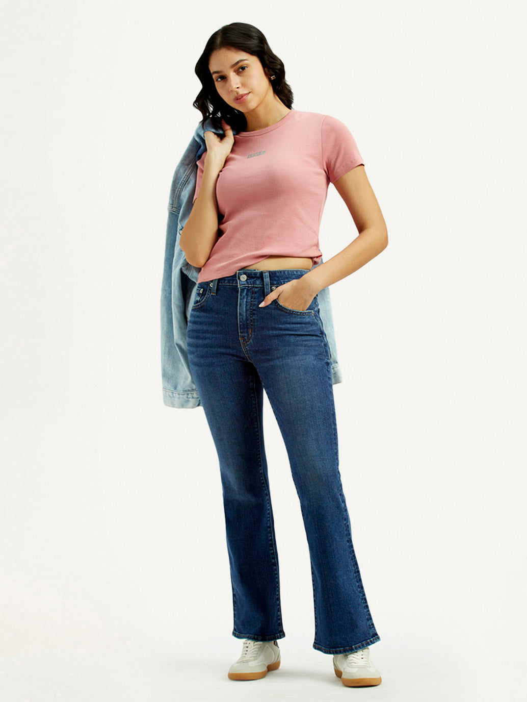 Women's 726 Dark Indigo Flared Fit High Rise Jeans