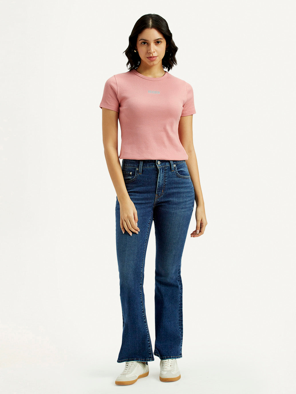 Women's 726 Dark Indigo Flared Fit High Rise Jeans - Front View