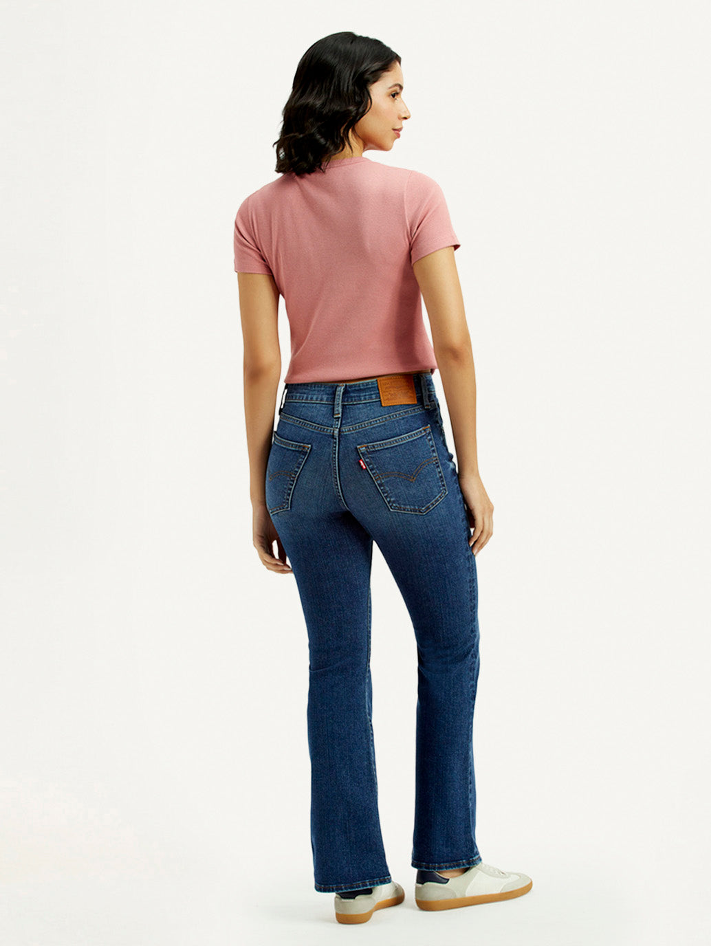 Women's 726 Dark Indigo Flared Fit High Rise Jeans - Back View
