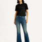 Women's 726 Med Indigo Flared Fit Mid Rise Jeans - Front View