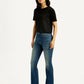 Women's 726 Med Indigo Flared Fit Mid Rise Jeans - Side View