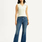 Women's 726 Blue Slim Flared Fit Mid Rise Jeans - Front View