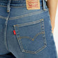 Women's 726 Blue Slim Flared Fit Mid Rise Jeans - Detail View