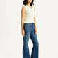 Women's 726 Blue Slim Flared Fit Mid Rise Jeans - Side View