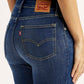 Women's 726 Dark Indigo Flared Fit High Rise Jeans - Detail View