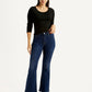 Women's 726 Dark Indigo Flared Fit Mid Rise Jeans - Styleshot View