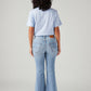 Women's 726 Light Blue Flared Fit High Rise Jeans - Back View