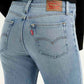 Women's 726 Light Blue Flared Fit High Rise Jeans - Detail View