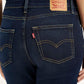 Women's 726 Dark Blue Slim Flare Fit High Rise Jeans - Detail View