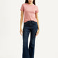 Women's 726 Dark Blue Flared Fit High Rise Jeans - Styleshot View