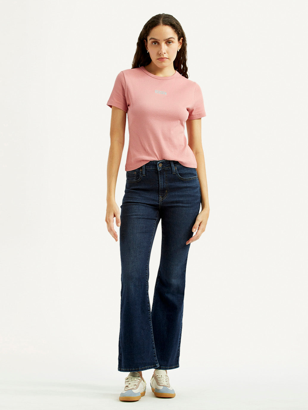 Women's 726 Dark Blue Flared Fit High Rise Jeans