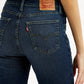 Women's 726 Dark Blue Flared Fit High Rise Jeans - Detail View