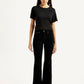 Women's 726 Black Slim Flared Fit High Rise Jeans - Front View