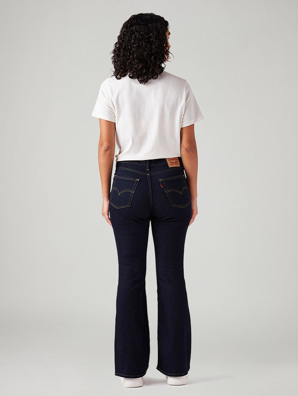 Women's 726 Dark Blue Flared Fit High Rise Jeans - Back View