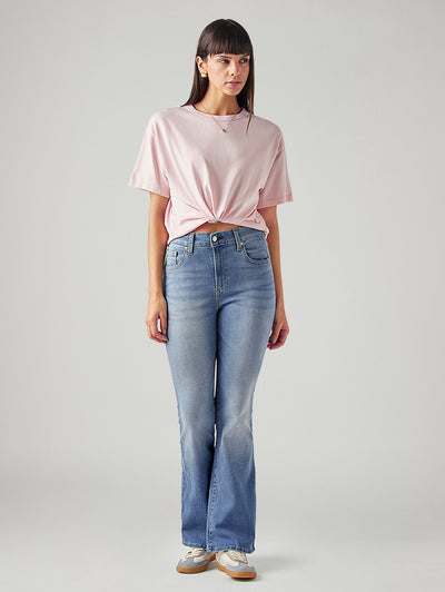 levi's Women's 726 Light Blue Flared Fit High Rise Jeans-picture-23