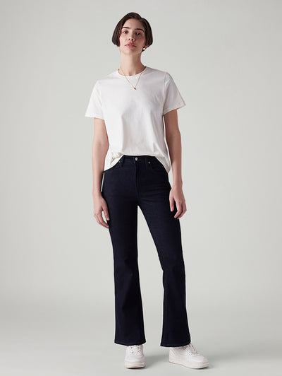 levi's Women's 726 Dark Blue Flared Fit High Rise Jeans-picture-18