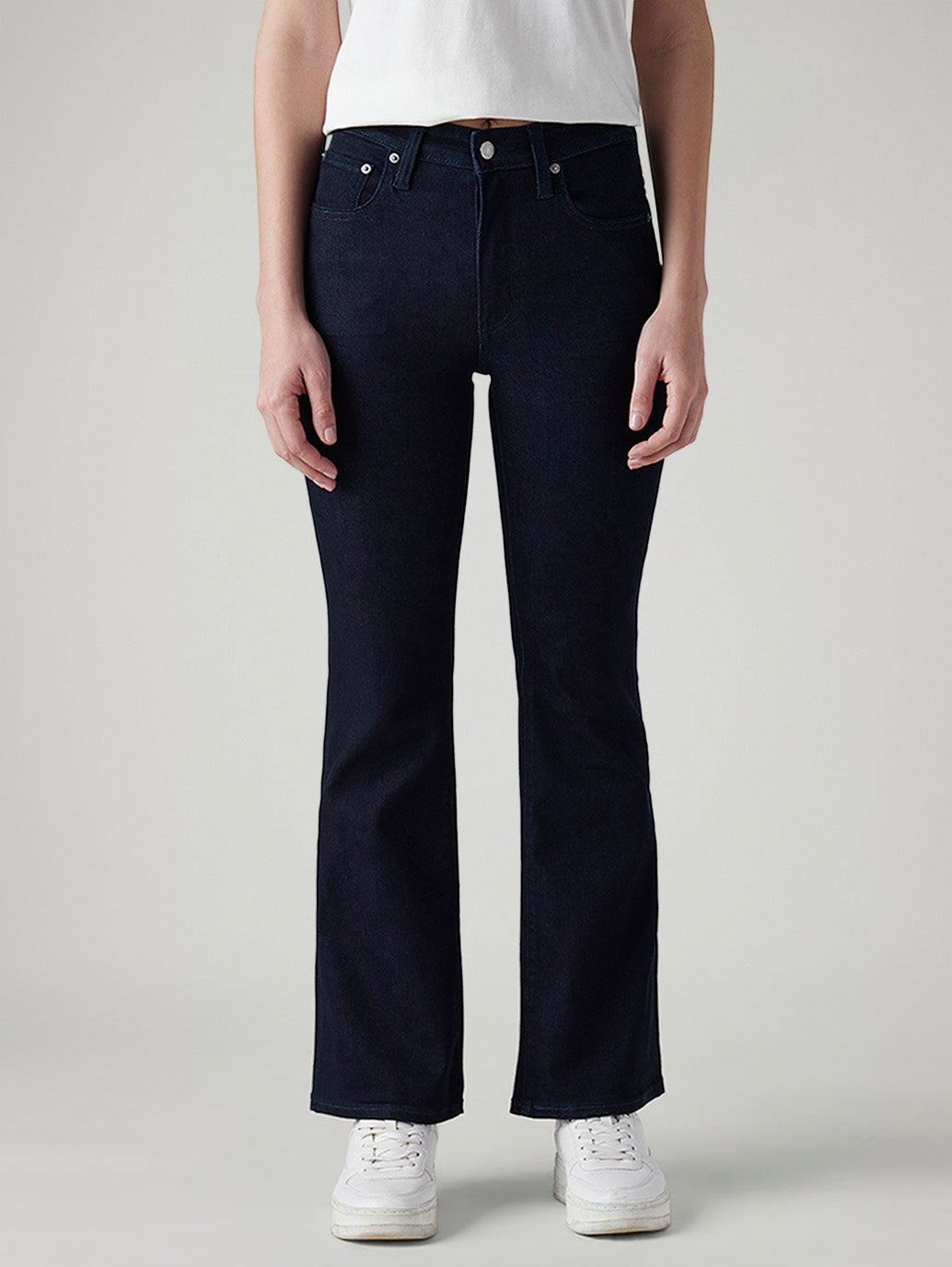 Women's 726 Dark Indigo Flared Fit High Rise Jeans - Front View