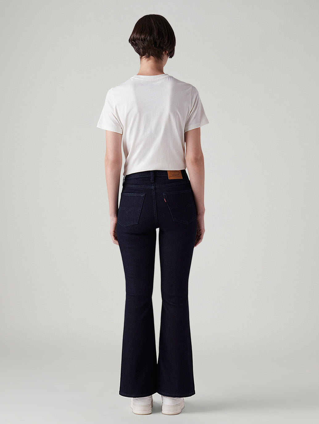 Women's 726 Dark Indigo Flared Fit High Rise Jeans - Back View