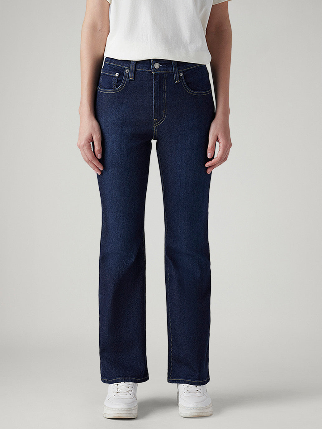 Women's 726 Dark Indigo Flared Fit High Rise Jeans - Front View