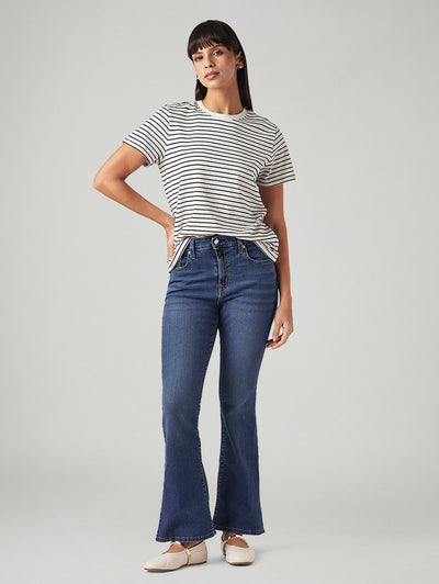 Womens 726 High Rise Flared Fit Cotton Stretch blend Jeans-image-16
