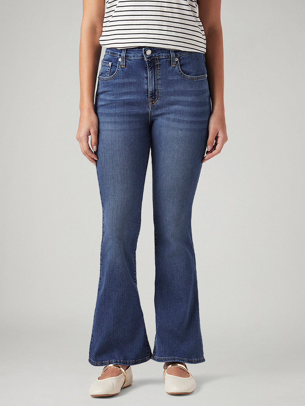 Womens 726 High Rise Flared Fit Cotton Stretch blend Jeans - e90605be-194b-4f9d-b0ba-34df57e4c80c View