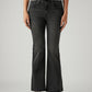 Women's 726 Charcoal Grey Flared Fit High Rise Jeans - Front View
