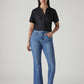 Women's 726 Blue Flared Fit High Rise Jeans - Front View