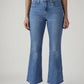 Women's 726 Blue Flared Fit High Rise Jeans - Front View