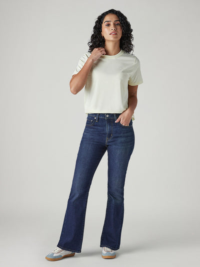levi's Women's 726 Dark Blue Flared Fit High Rise Jeans-picture-47
