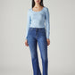 Women's 726 Blue Flared Fit High Rise Jeans - Front View
