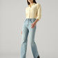 Women's 726 Light Blue Flared Fit High Rise Jeans - Styleshot View