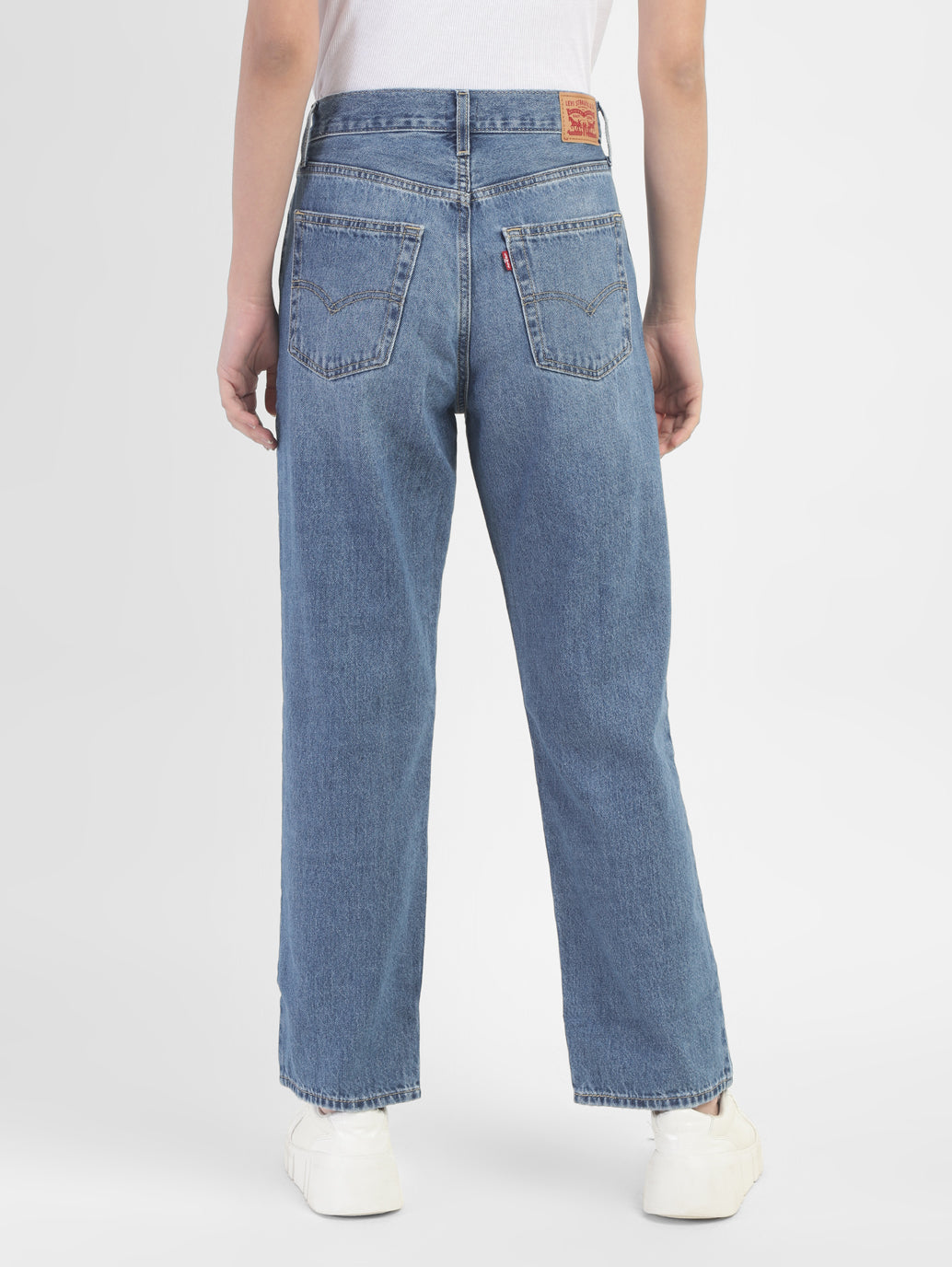 Women's Blue Baggy Fit Mid Rise Jeans - 405f4147-be57-436d-a85d-7fbed2261791 View