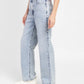 Women's Blue Baggy Fit High Rise Jeans - d9e4a94a-1925-4692-b0ce-137525561b4e View