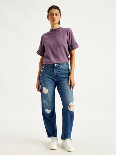 levi's Women's 94 Blue Baggy Fit High Rise Jeans-picture-31