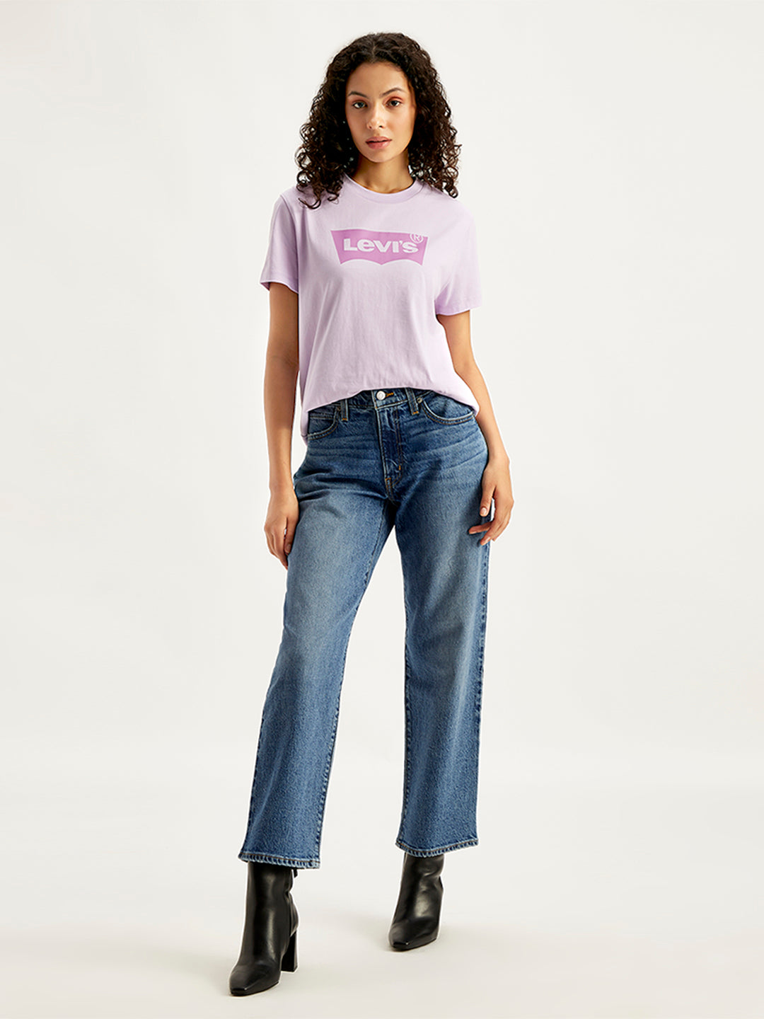 Women's 94 Blue Baggy Fit Mid Rise Jeans