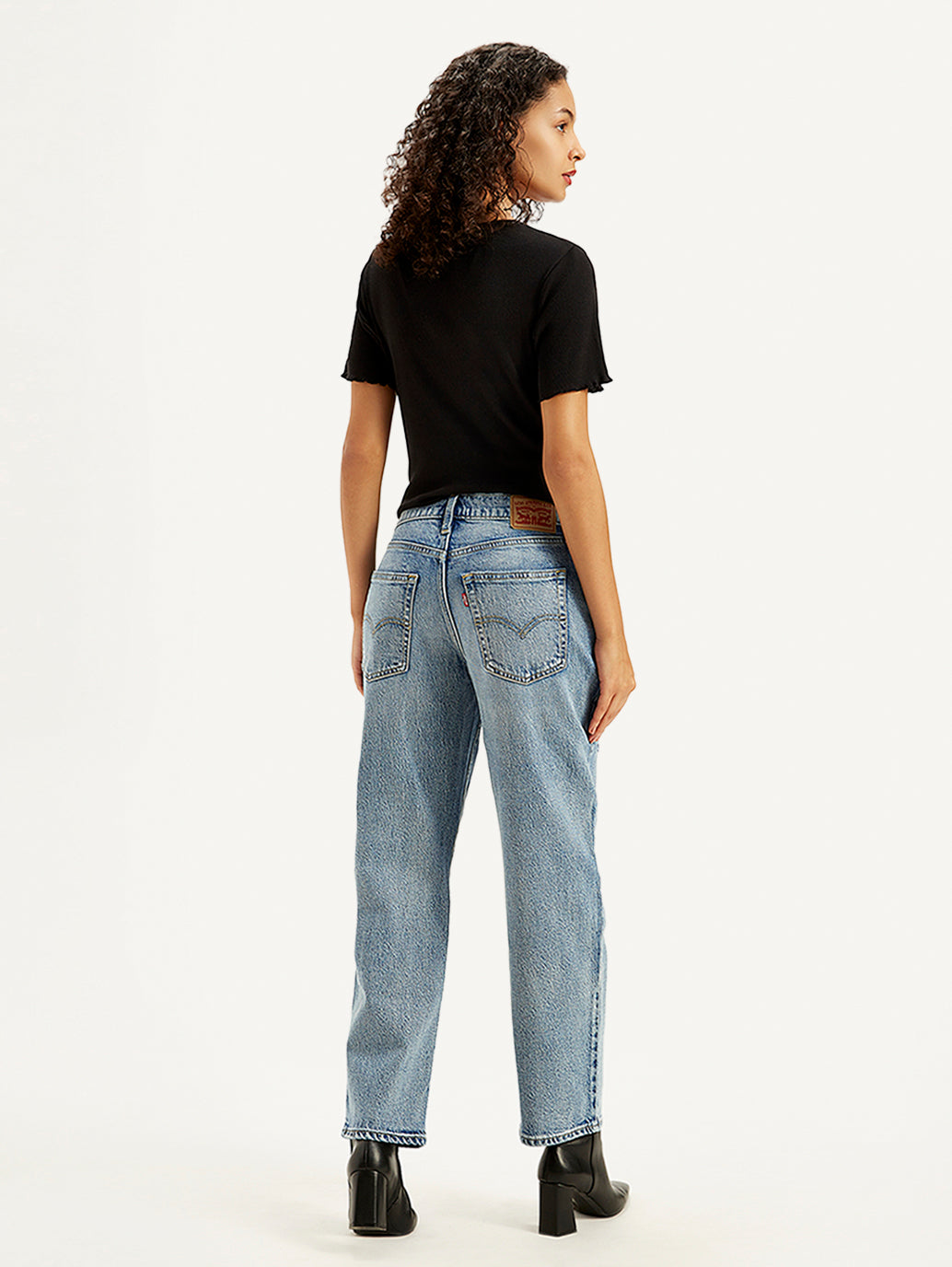 Women's High Rise 94 Baggy Fit Blue Jeans