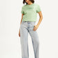 Women's 94 Light Blue Baggy Fit High Rise Jeans - Styleshot View