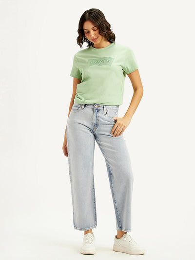 Women's 94 Light Blue Baggy Fit High Rise Jeans