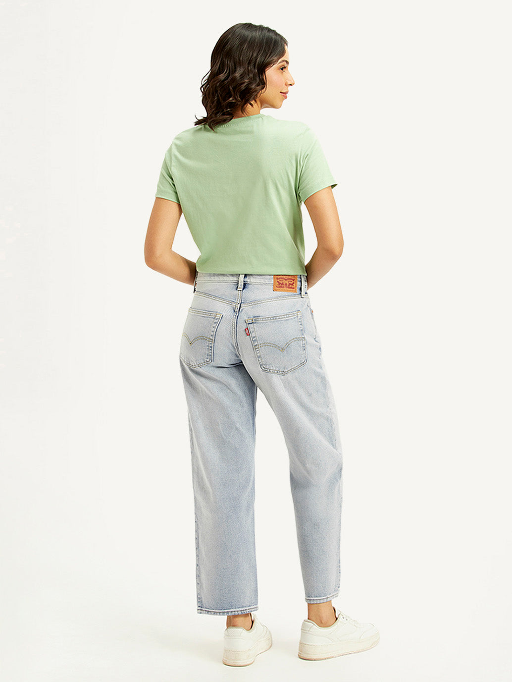 Women's 94 Light Blue Baggy Fit High Rise Jeans - 0dd55664-4936-4416-9ef3-a88020f368ec View