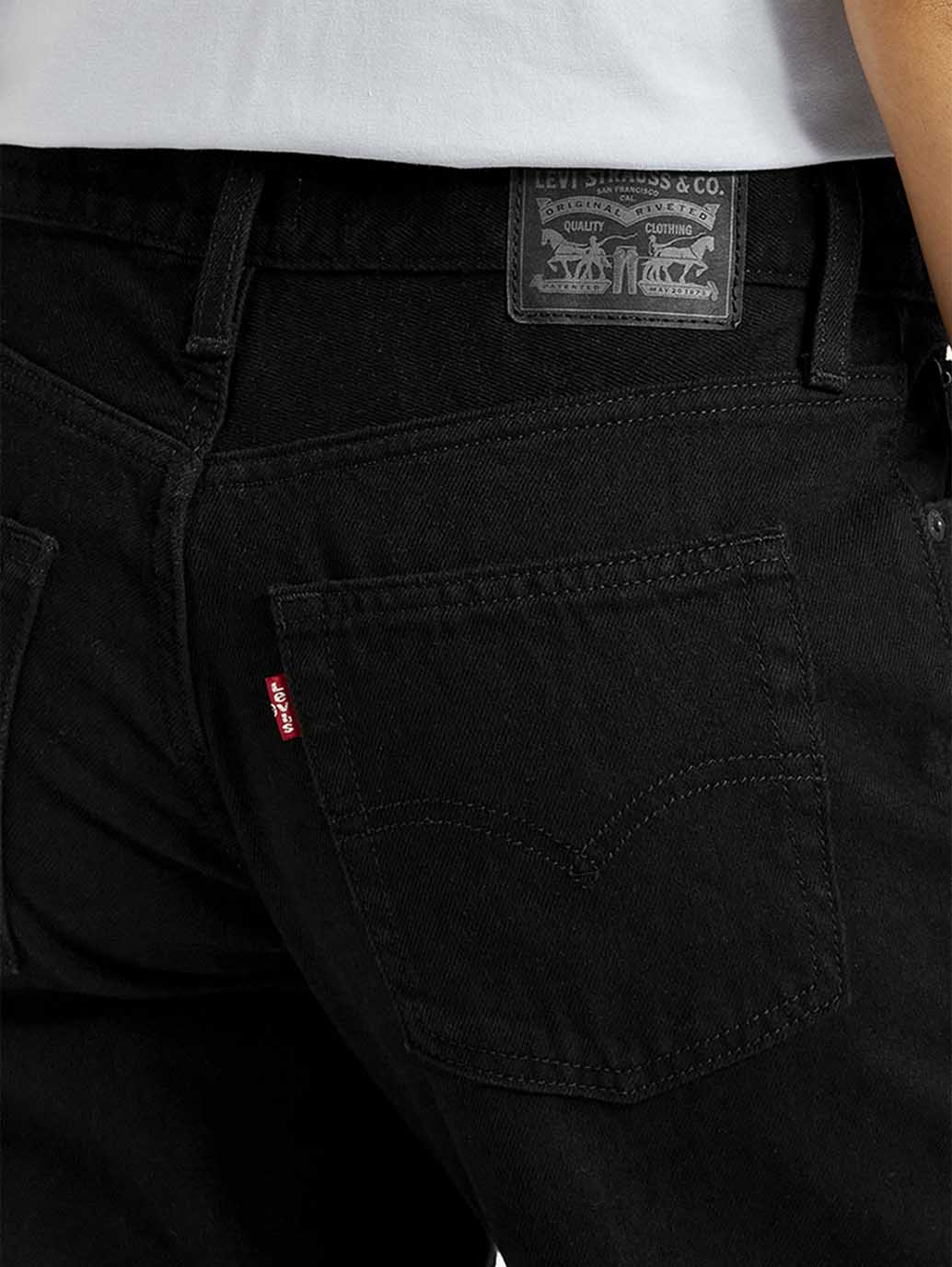 Women's 94 Black Baggy Fit High Rise Jeans - Detail View
