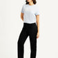 Women's 94 Black Baggy Fit High Rise Jeans - Side View