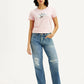 Women's 94 Med Indigo Baggy Fit Mid Rise Jeans - Front View