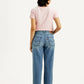 Women's 94 Med Indigo Baggy Fit Mid Rise Jeans - Back View