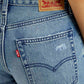 Women's 94 Med Indigo Baggy Fit Mid Rise Jeans - Detail View