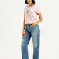 Women's 94 Med Indigo Baggy Fit Mid Rise Jeans - Side View