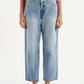 Women's 94 Light Blue Baggy Fit Mid Rise Jeans - Front View