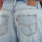 Women's 94 Light Blue Baggy Fit Mid Rise Jeans - Detail View
