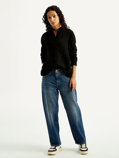 levi's Women's 94 Blue Baggy Fit Mid Rise Jeans-picture-33